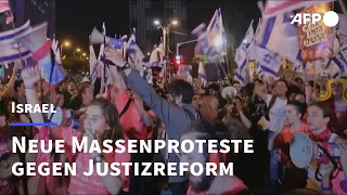 Erneut Massenproteste gegen umstrittene Justizreform in Israel | AFP
