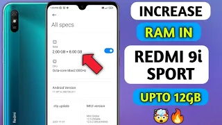 Increase RAM in Redmi 9i Sport upto 12 GB | How to increase ram in Redmi 9i Sport | 2023 new trick