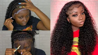 Detailed Wig Install From START To FINISH | Curly Frontal Wig | Unice Hair