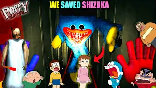 Doraemon Nobita Gian Saved Shizuka From HUGGY WUGGY | Poppy Playtime Granny | Doraemon Vs Granny