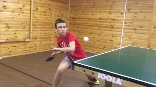 Slow motion topspin