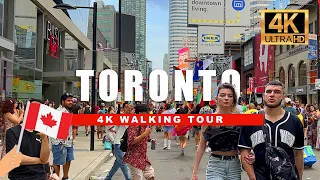 Toronto, Canada Walking Tour - Downtown Bloor & Yonge Street [4K Ultra HDR/60fps]