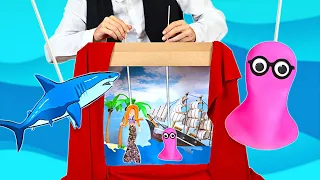 Piratas de papel: espectáculo de marionetas del capitán Sam | DIY divertido