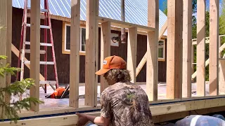 Simple Mortgage Free Cabin Addition: Roof Rafters, Metal, Cutting Window Openings