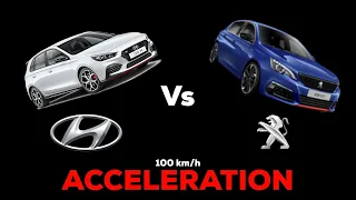 Peugeot 308 GTi vs Hyundai i30N acceleration