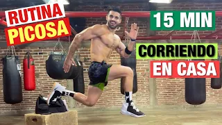 Cardio Intenso Corriendo En Casa (15 MIN) Rutina Hiit Picosa pero Sabrosa