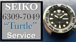 For M.S.  --  Seiko 6309-7049 "Turtle" Service
