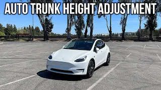 Tesla Model Y Auto Trunk Height Adjustment Tutorial