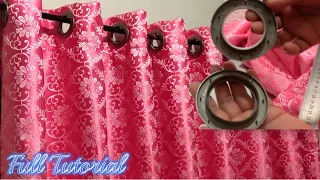 The Easiest Way To Attach Curtain Ring | How To Make Eyelet Curtain | Full Tutorial For Beginners