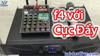 Mixer Yamaha F4A Kết Nối Cục Đẩy - Âm Ly Làm Tương Tự