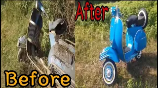 Full Restoration of 1970s Italian Piaggio Vespa Sc.mp4