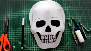 How to Make SKULL Mask || Easy Mask Making #ghost 💀💀💀