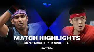 Sharath Kamal Achanta vs Dang Qiu | MS | WTT Star Contender Doha 2022 (R32)