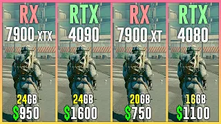 RX 7900 XTX vs RTX 4090 vs RX 7900 XT vs RTX 4080 - Test in 12 Games | Best GPU for Gaming 2023