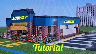 How To Make A Subway Restaurant In Minecraft (Exterior)