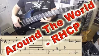 RHCP - Around The World [BASS COVER] - with notation and tabs