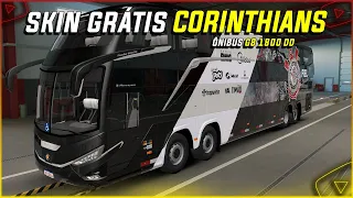 SKIN ÔNIBUS CORINTHIANS 2022 PARA ONIBUS G8 1800DD MODSHOP EURO TRUCK SIMULATOR 2 1.45