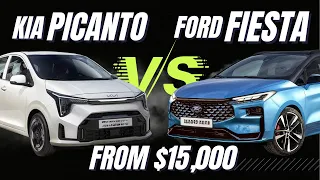 Kia Picanto 2024 vs Ford Fiesta 2024 🇰🇷 vs 🇺🇸 ? Price Started From $15,000 😍 #ford  #kia
