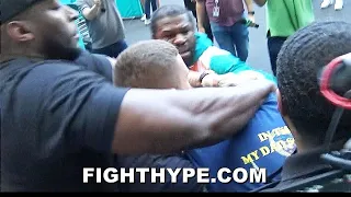 FLOYD MAYWEATHER BRAWL ERUPTS WITH JAKE PAUL; ALL HELL BREAKS LOOSE AS TEAMS COME TO BLOWS