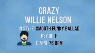 Crazy - Willie Nelson - Karaoke Backing Track - Funky Ballad Style