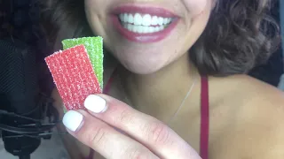 ASMR- RIPS CANDY, INTENSE UPCLOSE MOUTH SOUNDS, LIPGLOSS, NO TALKING