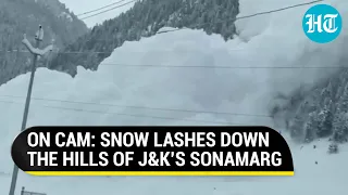 Watch how a massive avalanche struck Kashmir's Sonamarg on Ladakh Highway