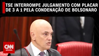 TSE interrompe julgamento com placar de 3 a 1 pela condenação de Bolsonaro | O GRANDE DEBATE