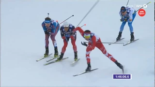 Alex Harvey wins 50km F GOLD   at the finish vs Ustiugov, Sundby, Heikkinen   VM Lahti 2017