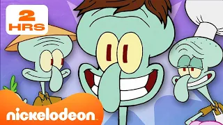 SpongeBob | 2 ore dei MIGLIORI momenti di Squiddi! | Nickelodeon Italia