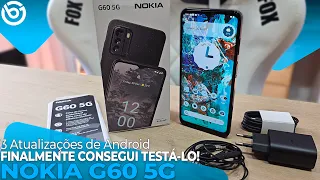 NOKIA G60 5G | 3 Atualizações de Android, 6GB de RAM e Snapdragon 695! Unboxing e Impressões