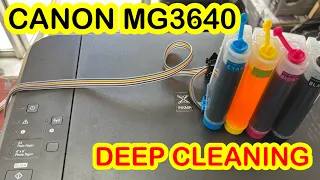 How to PERFORM Deep Cleaning & Nozzle check  CANON MG3640