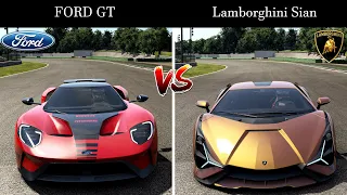 FORD VS LAMBORGHINI || Drag Race || Ford GT Vs Lamborghini Sian || Top Speed Test || Acceleration ||