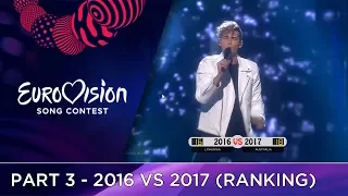 Eurovision 2016 vs 2017 (based on ranking) - Part 3 - HD