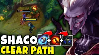 THIS SHACO CLEAR PATH IS A GUARANTEED FIRST BLOOD!! - Pink Ward Jungle Gameplay