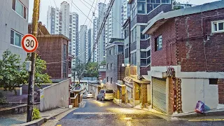 [4K] Rainy Seoul Walk from DAY to NIGHT | 서울 봄비 내리는 날, 낮부터 밤까지 걷기 - 장위동,장위시장,상월곡동,하월곡동,종암동,동덕여대,상월곡역