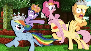 Princess Speedrunner My Little Pony vs Evil Hunter Fluttershy in Minecraft