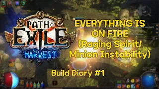 BURN EVERYTHING | Raging Spirit/Minion Instability Necromancer | Path of Exile: Harvest