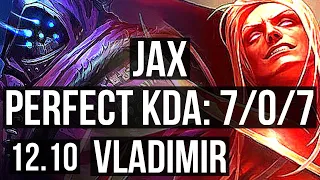 JAX vs VLAD (TOP) | 7/0/7, 2.2M mastery, 500+ games, Godlike | KR Diamond | 12.10