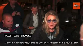 Mercredi 4 Janvier 2023, Sortie de Sheila de l’émission c’est à vous à Paris.