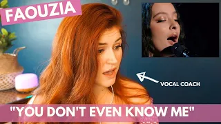 FAOUZIA "You don't even know me" - Vocal coach reacts