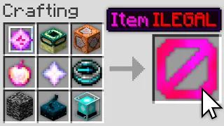 Minecraft pero puedo Craftear ITEMS ILEGALES... 🛑 ⚠