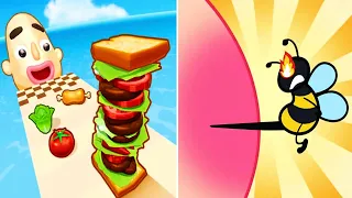 Help me: Tricky Puzzle vs Sandwich Runner - All Levels Gameplay Walkthrough(Android, iOS)