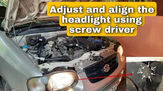 Adjust car headlight within minutes| alto car headlight adjustment| @gadgetsprochannel