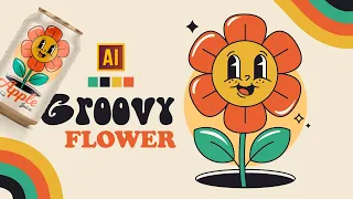 HOW TO DRAW A GROOVY FLOWER IN ADOBE ILLUSTRATOR