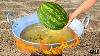Boiling Watermelon in Hot Oil & Freezing It | What Will happen? #shorts facts in tamil