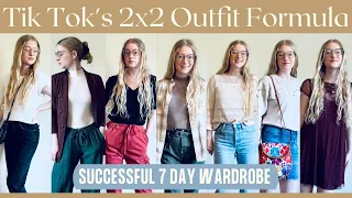 TIK TOK’S 2x2 Outfit Formula I Shop Your Wardrobe for 7 Days.