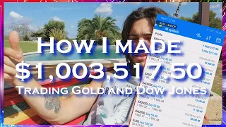 How I made 1 Million Dollar on Gold (XAU/USD) and Dow Jones (US30) in 3.5 hours of Trading Forex