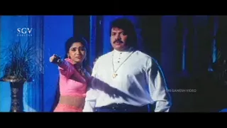 Tiger Prabhakar Tries to Spoil Brother's Wife at Night - King Kannada Movie Part-5