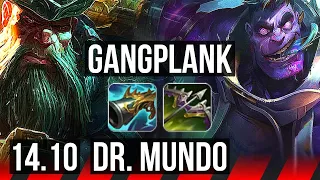 GANGPLANK vs DR. MUNDO (TOP) | 11/0/6, Legendary, 44k DMG | NA Diamond | 14.10