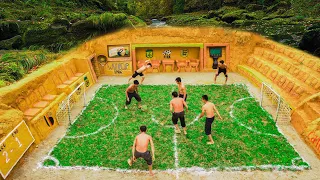 Build soccer field in the deep forest to recreate the world famous world cup matches